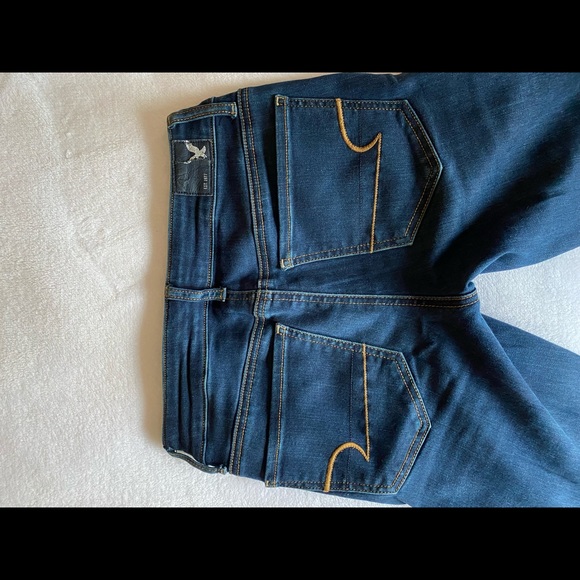 American Eagle Dark Wash Super Stretch Jegging (thick) - Picture 4 of 4